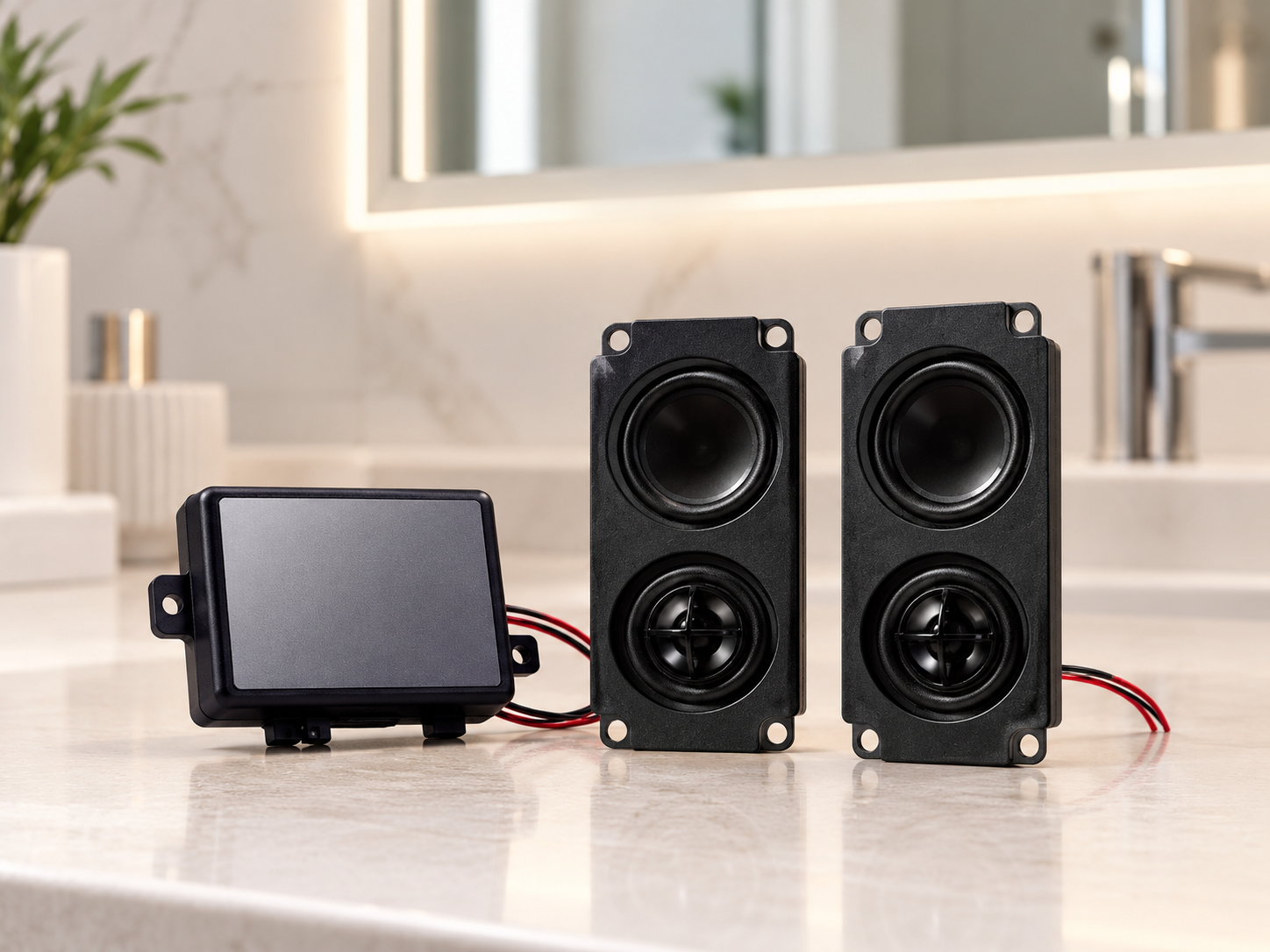 Kit de audio Bluetooth con altavoces para espejos